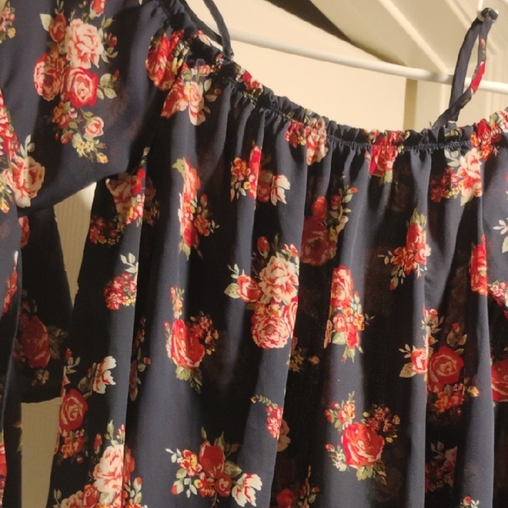 Almost Famous Blue Floral Dress